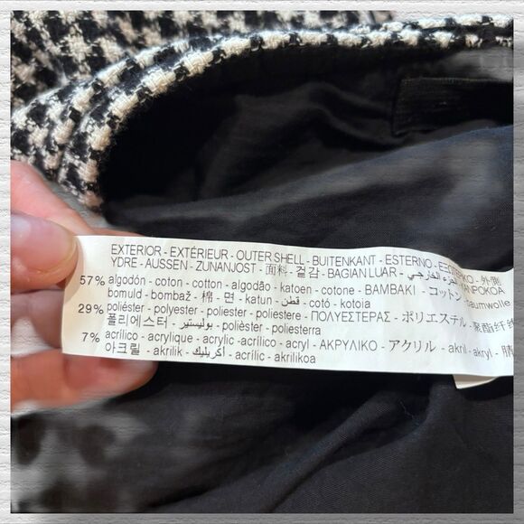 Zara Houndstooth Woven Girls Asymmetrical Skirt Size 13-14 - Picture 7 of 8